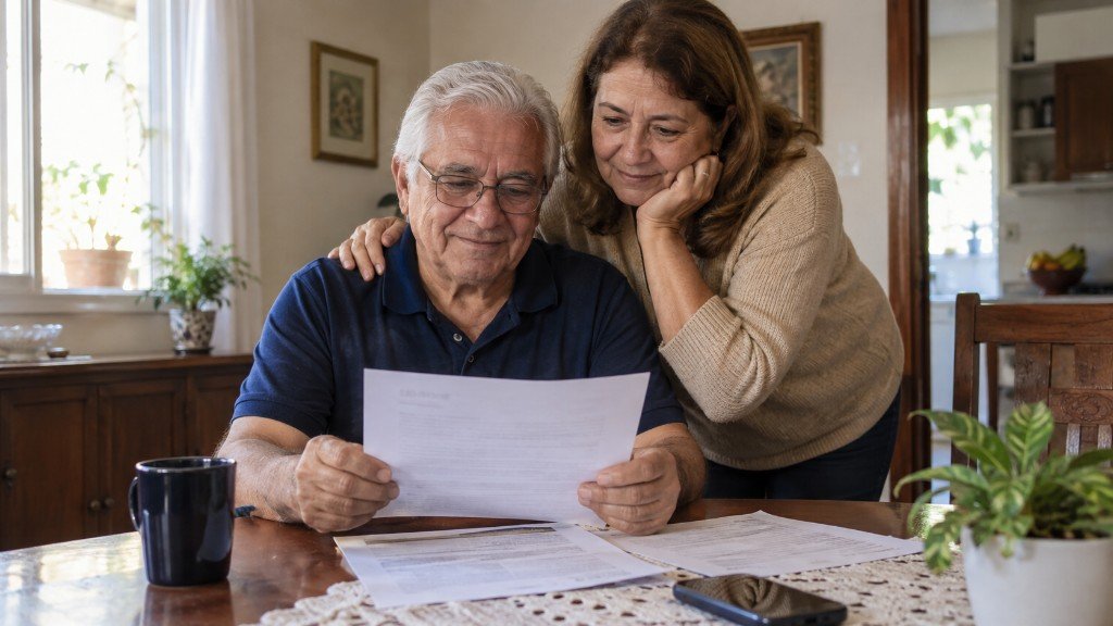 Cliente com a documentação do aviso prévio em mãos