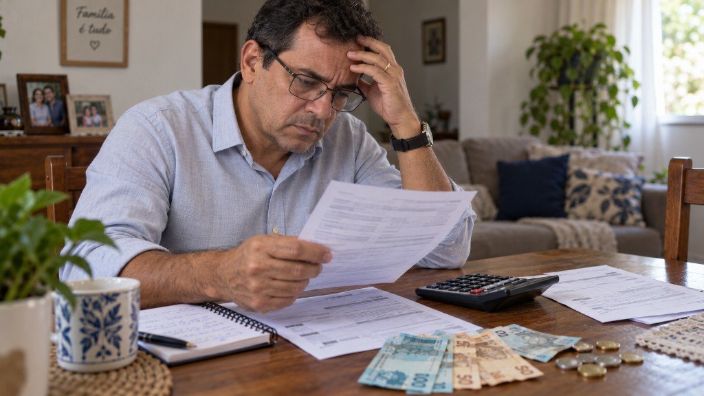 Corretor analisando a cobrança de aviso prévio